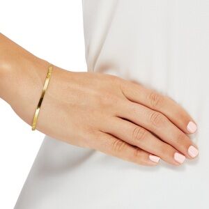 NWTS ITALIAN GOLD HERRINGBONE 🔗 LINK CHAIN BRACELET | 10k GOLD